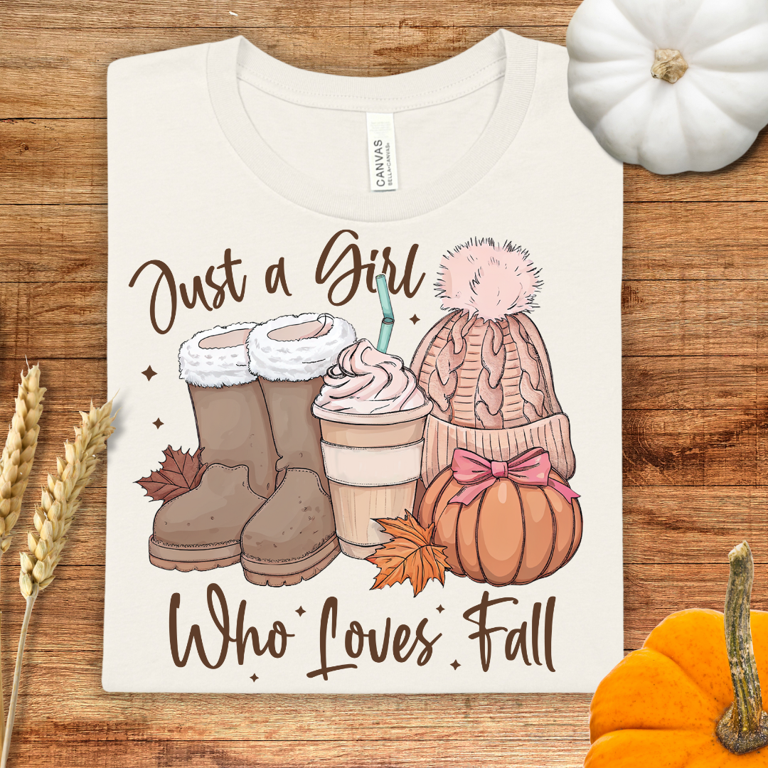 Just a Girl Who Loves Fall Pastel T-Shirt
