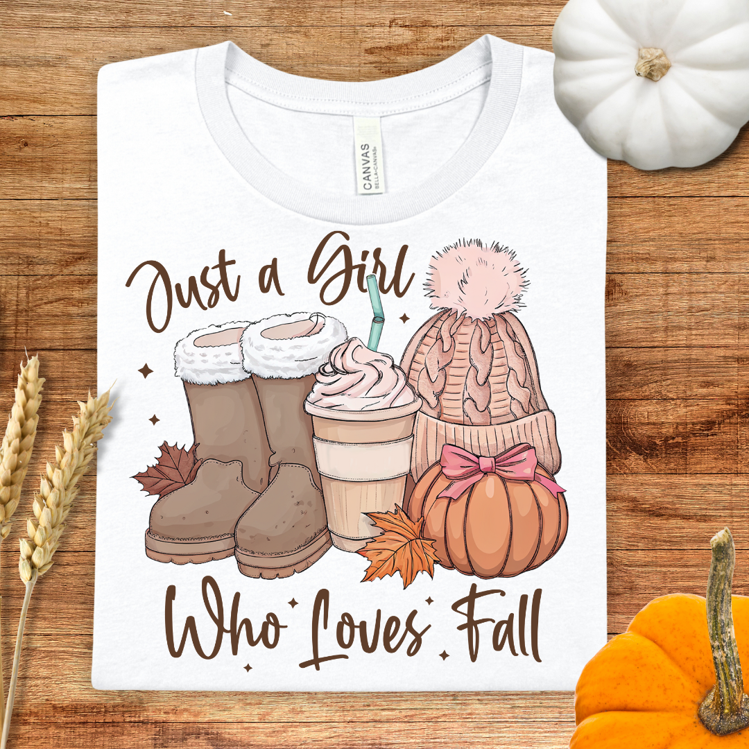 Just a Girl Who Loves Fall Pastel T-Shirt