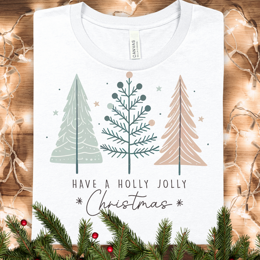 Pastel Have a Holly Jolly Christmas T-Shirt