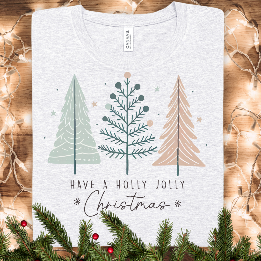 Pastel Have a Holly Jolly Christmas T-Shirt