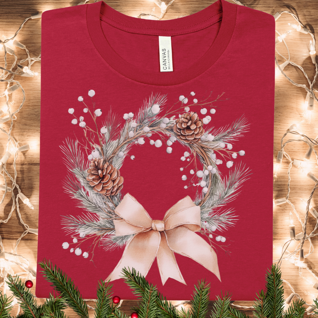 Festive Winter Wreath T-Shirt