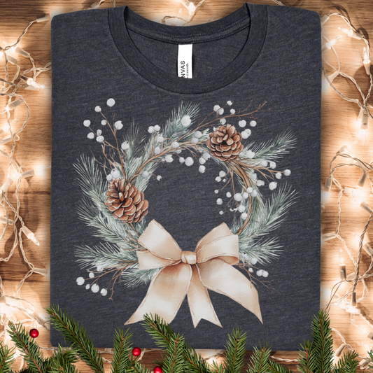 Festive Winter Wreath T-Shirt
