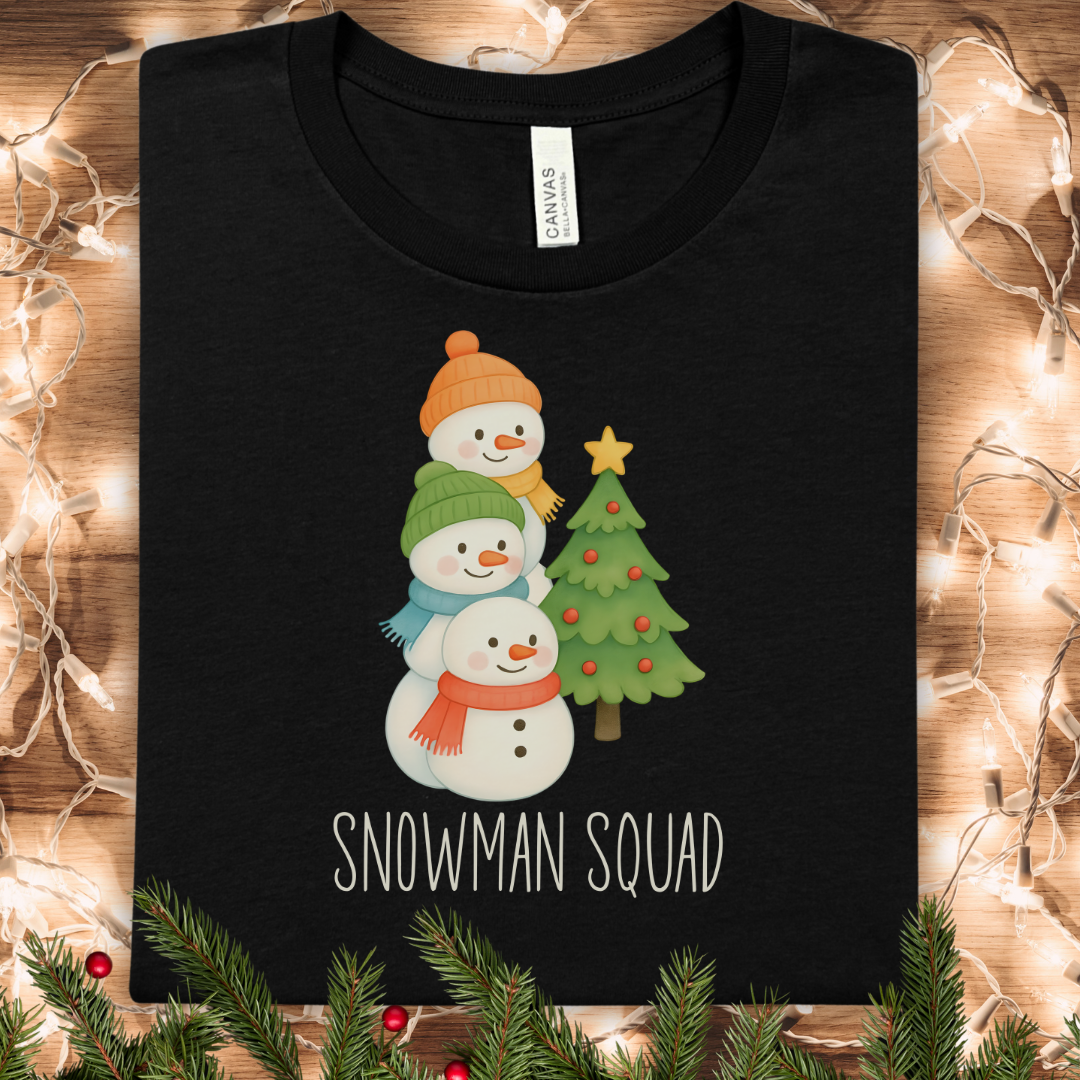 Snowman Squad Watercolor Winter T-Shirt