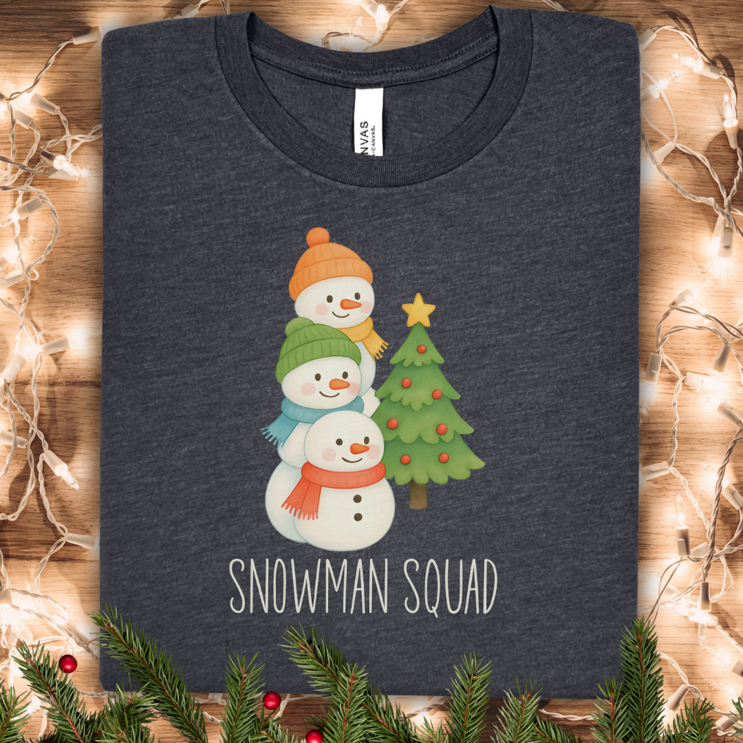 Snowman Squad Watercolor Winter T-Shirt