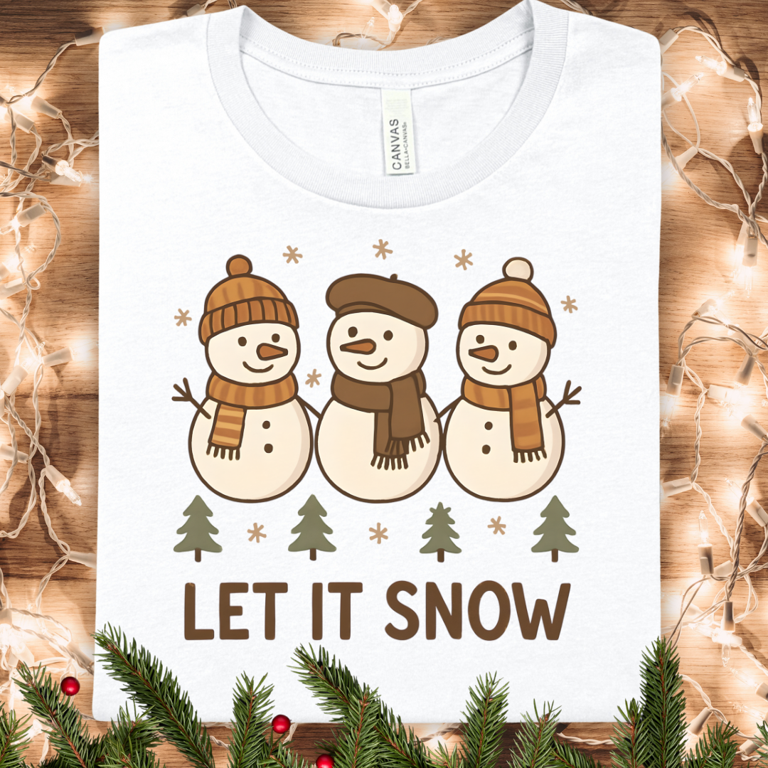 Let It Snow Snowman Winter T-Shirt
