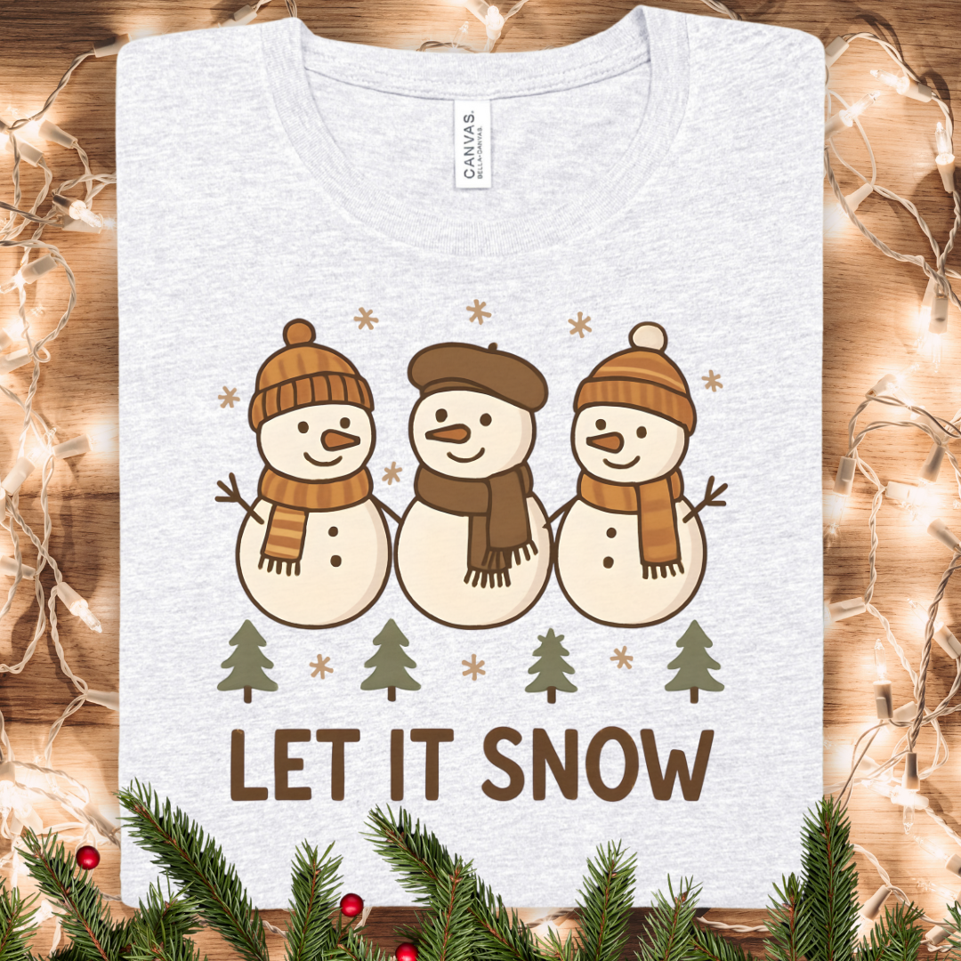 Let It Snow Snowman Winter T-Shirt