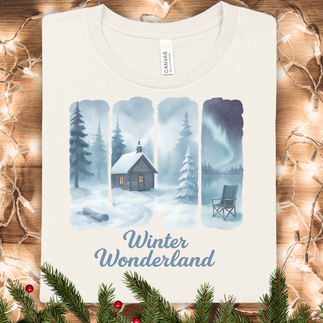 Winter Wonderland Watercolor Brushstroke T-Shirt