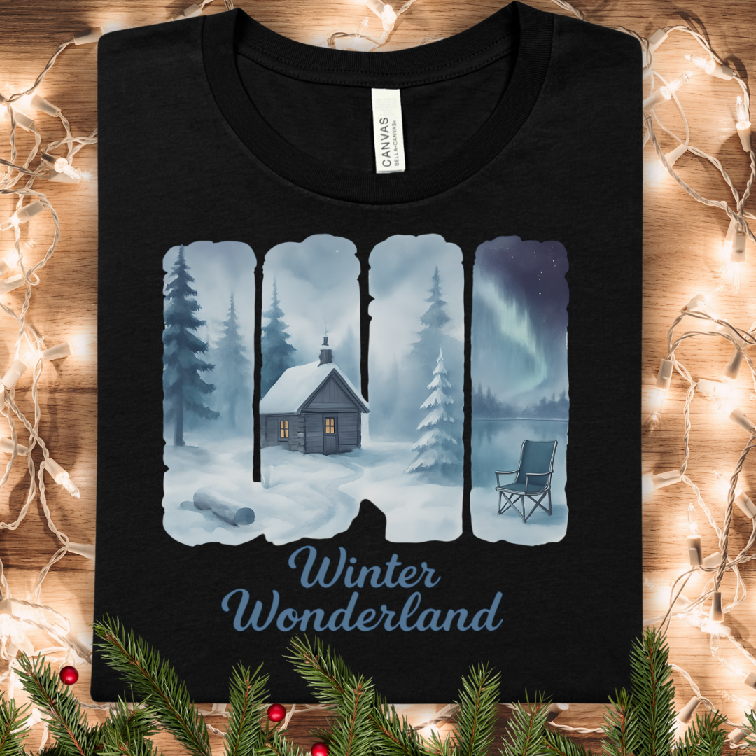 Winter Wonderland Watercolor Brushstroke T-Shirt