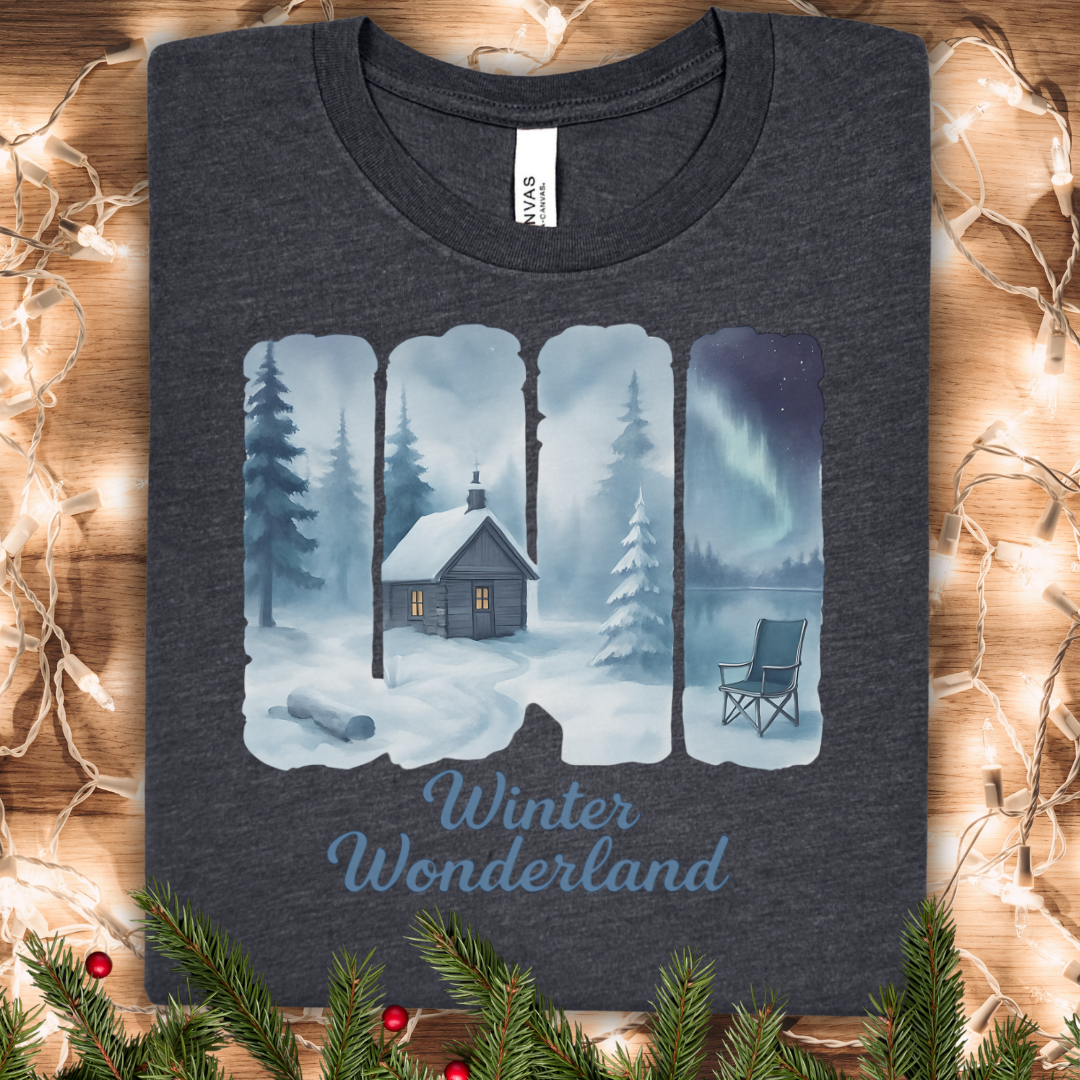 Winter Wonderland Watercolor Brushstroke T-Shirt