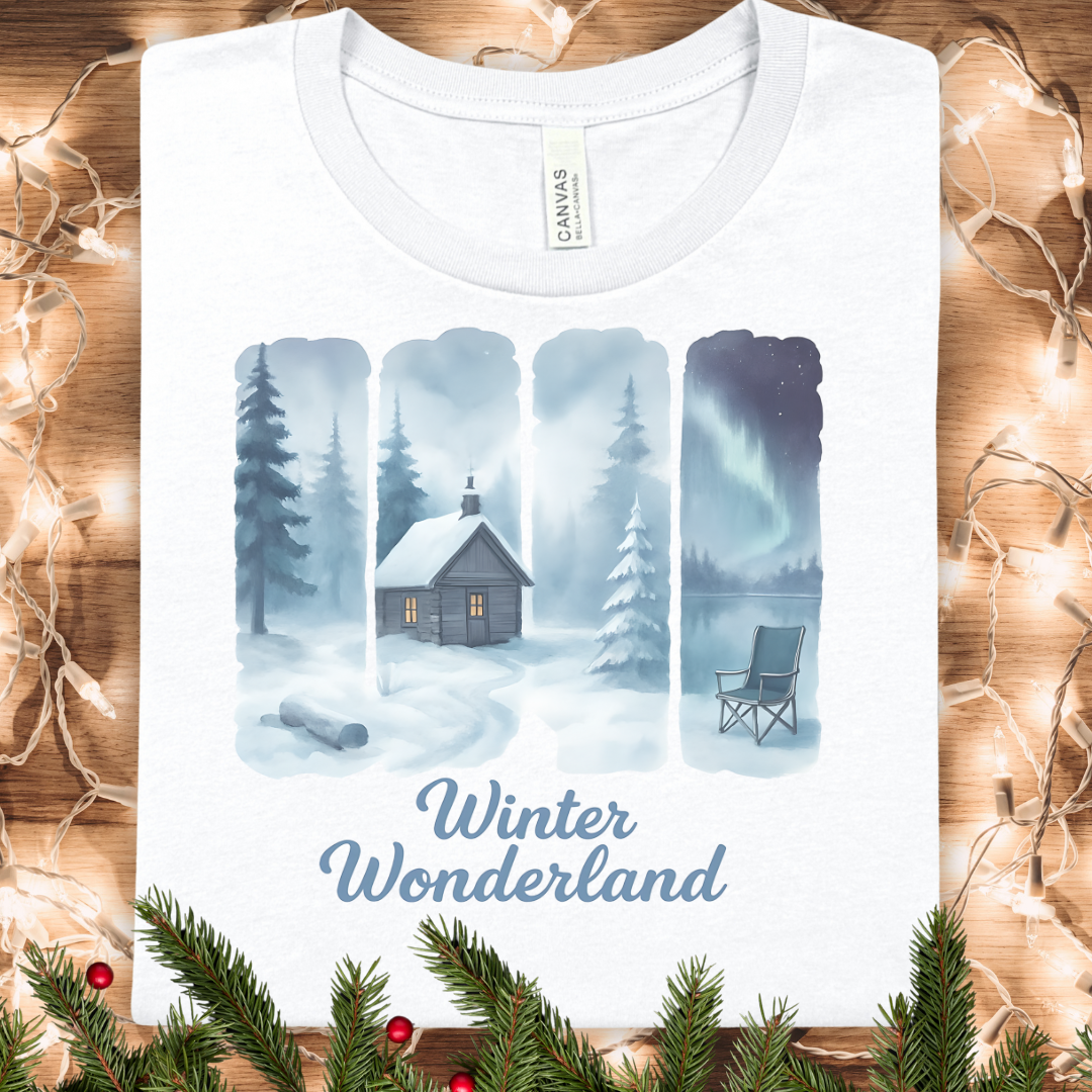 Winter Wonderland Watercolor Brushstroke T-Shirt