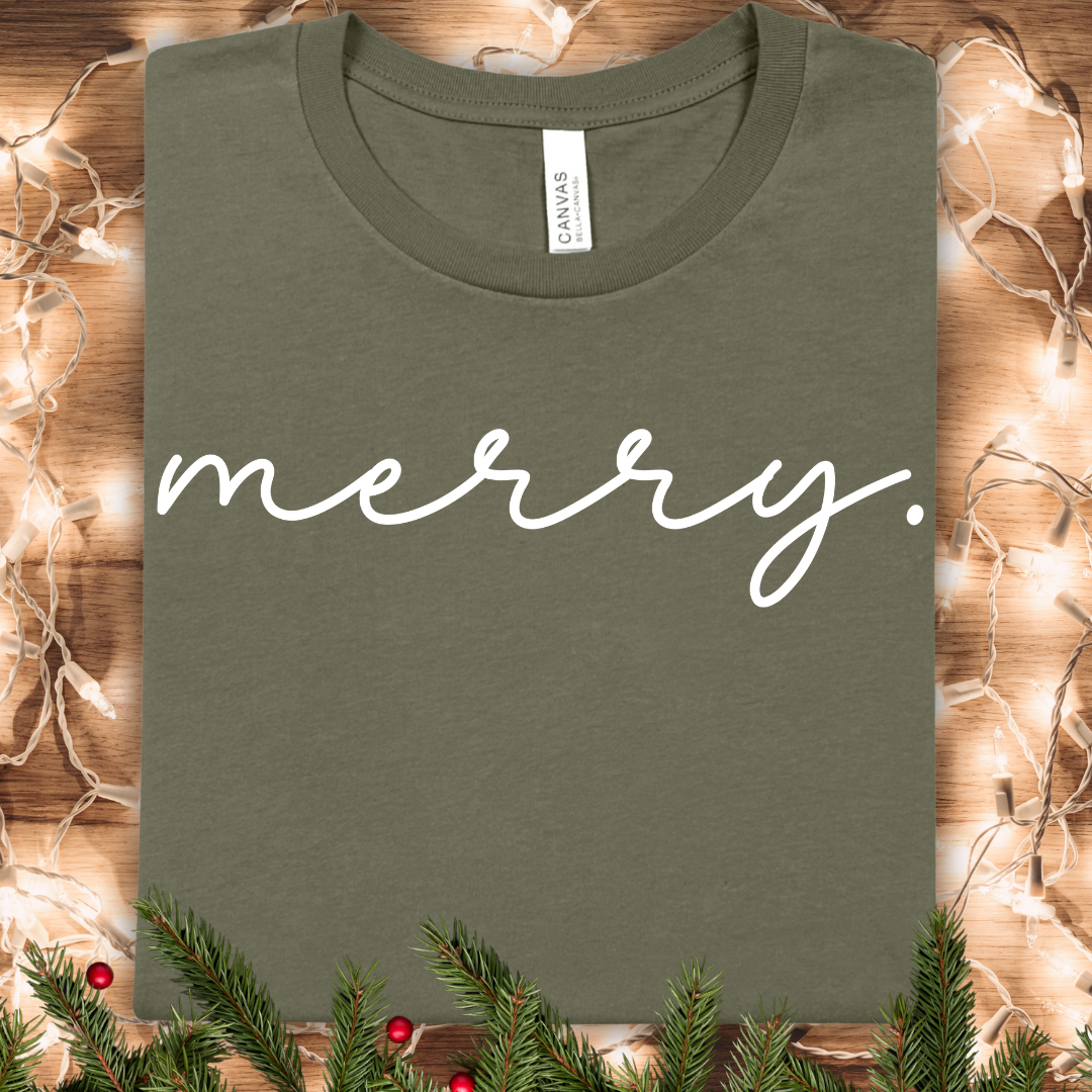 Merry Christmas Tee — Festive Holiday Short Sleeve Shirt