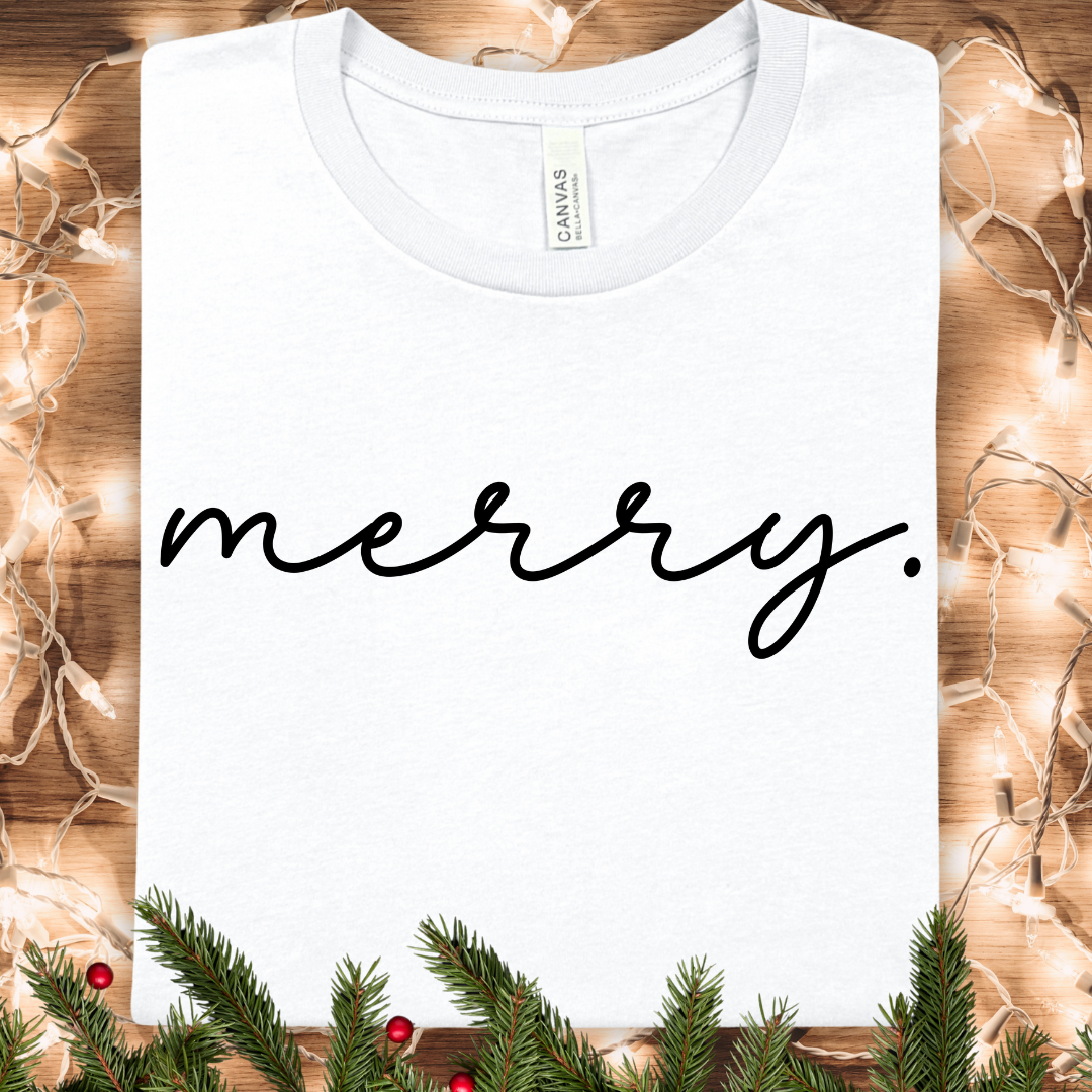 Merry Christmas Tee — Festive Holiday Short Sleeve Shirt