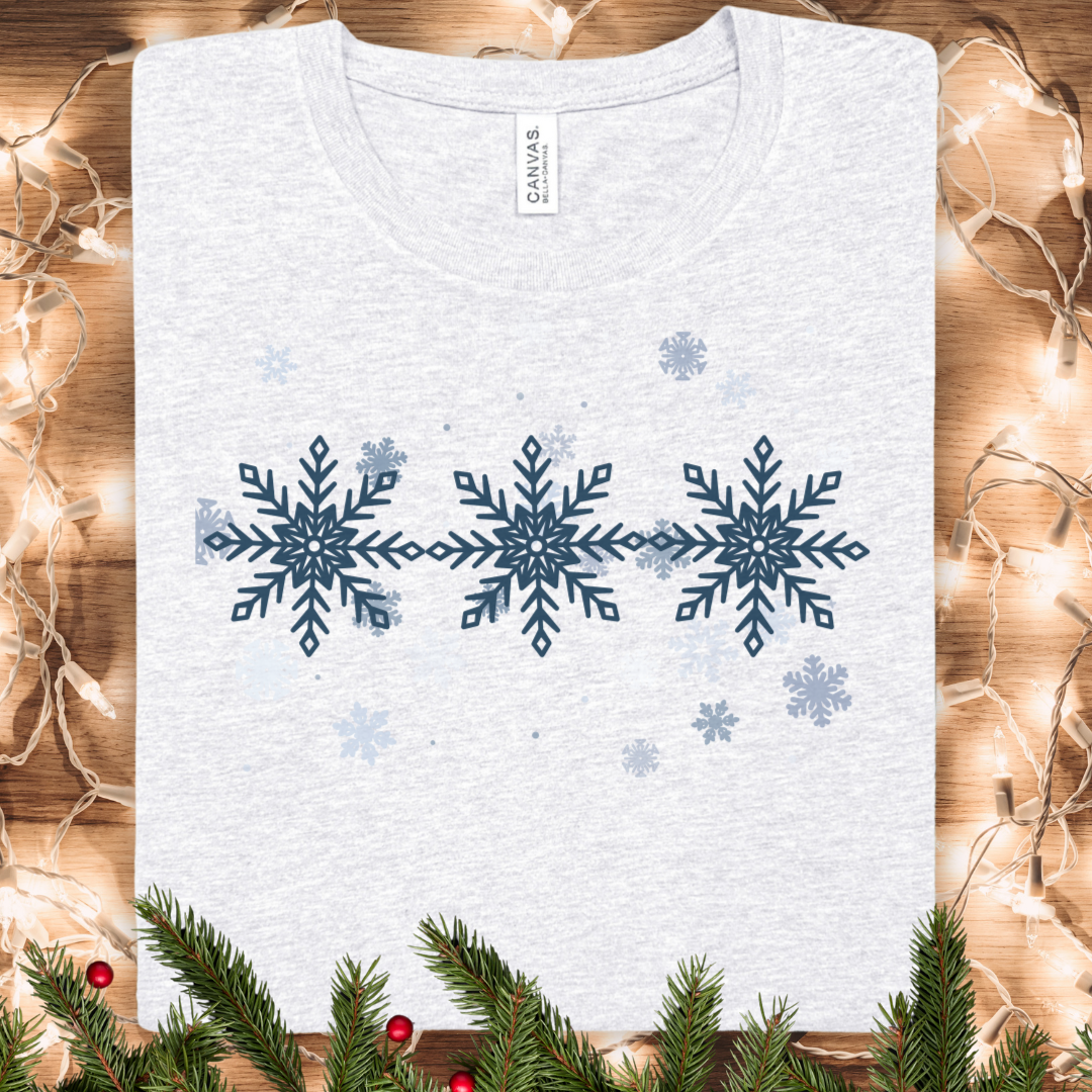 Snowflake T-Shirt — Winter Holiday Snow Tee
