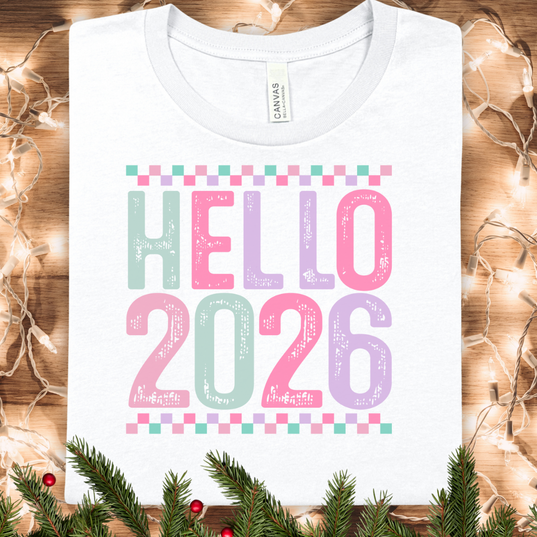 Hello 2026 T-Shirt — Colorful New Year Celebration Tee