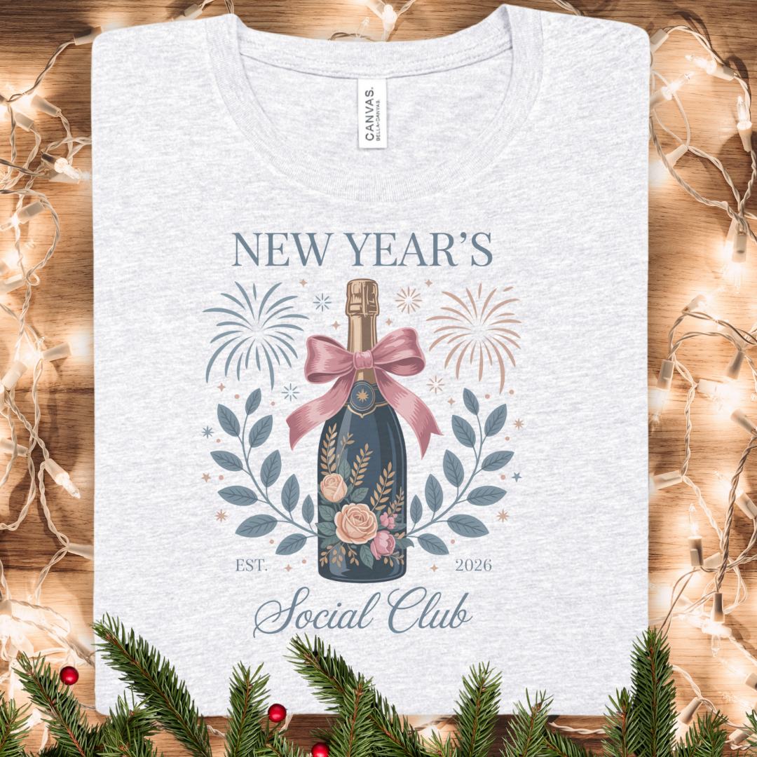 New Year's Social Club Tee — Holiday Party T-Shirt