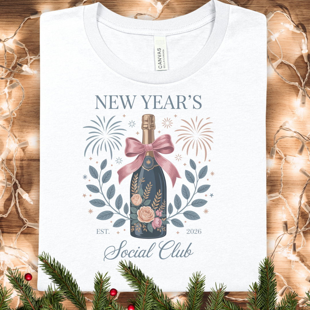 New Year's Social Club Tee — Holiday Party T-Shirt