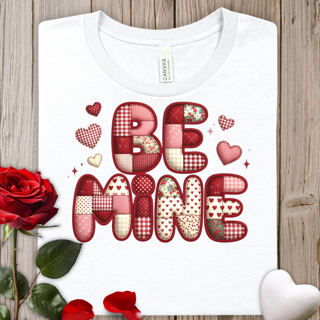 Be Mine Faux Patchwork Valentine T-Shirt
