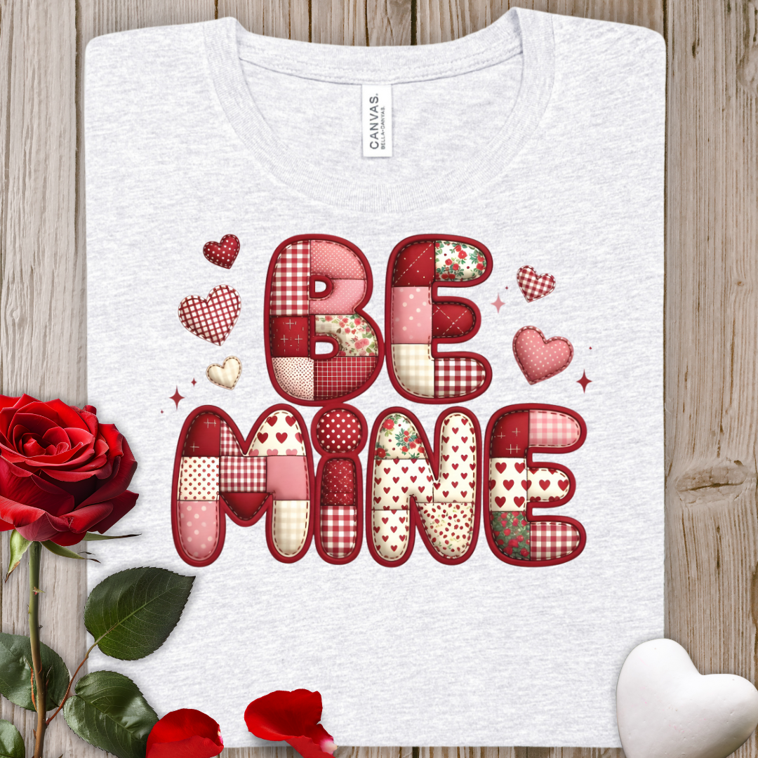 Be Mine Faux Patchwork Valentine T-Shirt