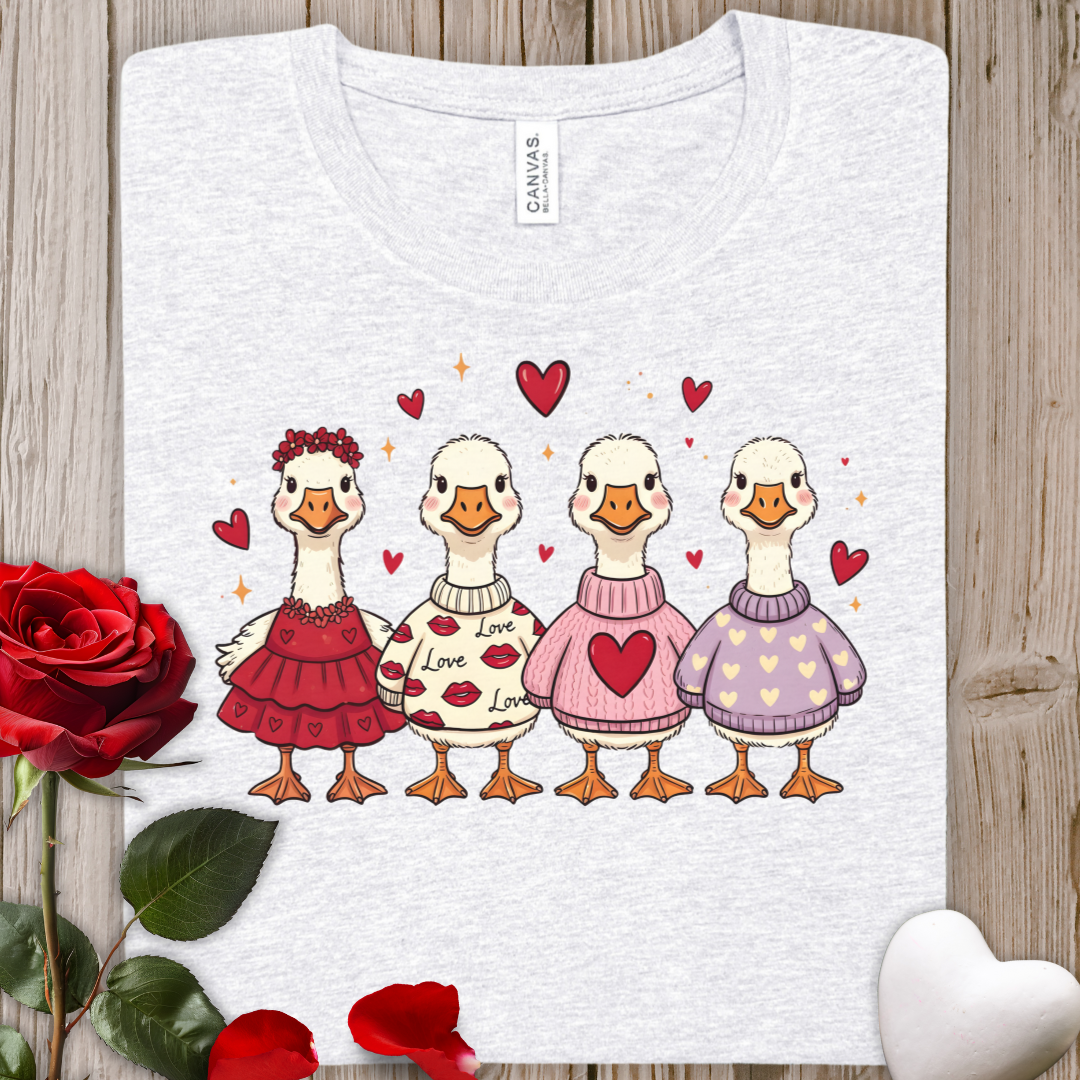 Valentine Goose Friends T-Shirt
