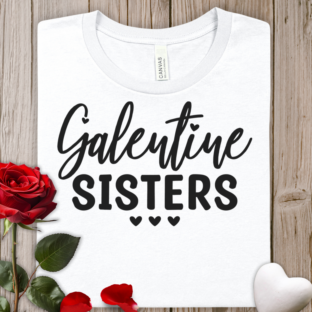 Galentine Sisters T-Shirt — Galentine’s Day Friendship Tee