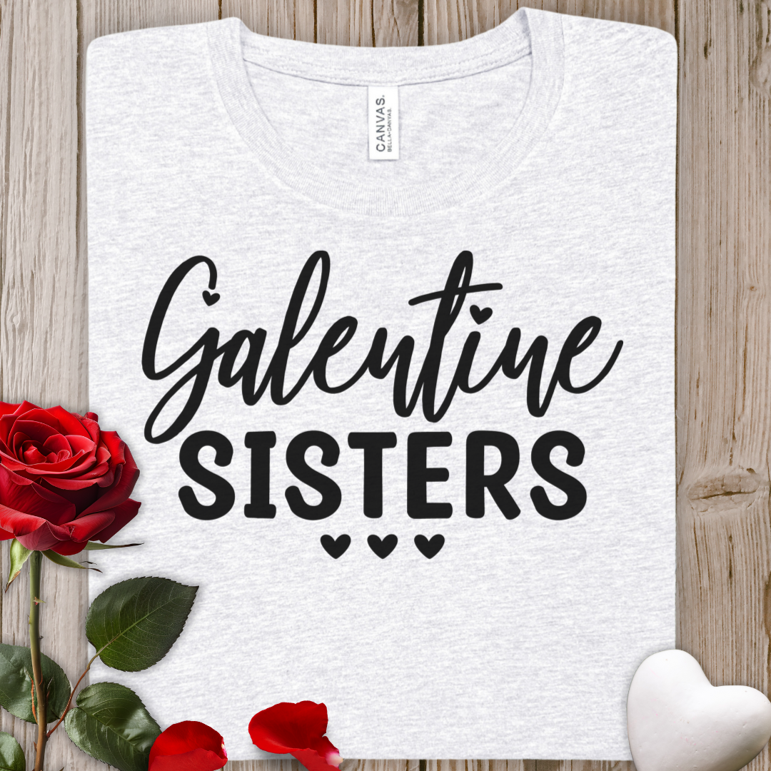 Galentine Sisters T-Shirt — Galentine’s Day Friendship Tee