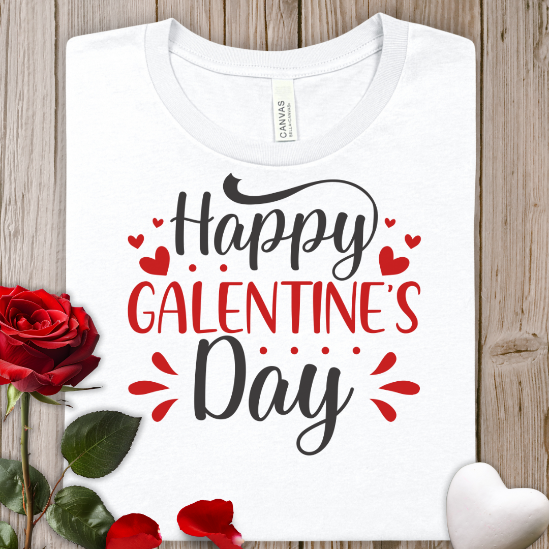Happy Galentine's Day Tee — Women's Galentine Gift Shirt