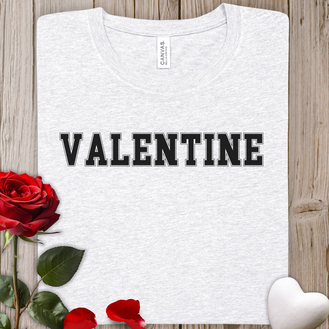Valentine Vintage Tee — Simple 'VALENTINE' Graphic Shirt