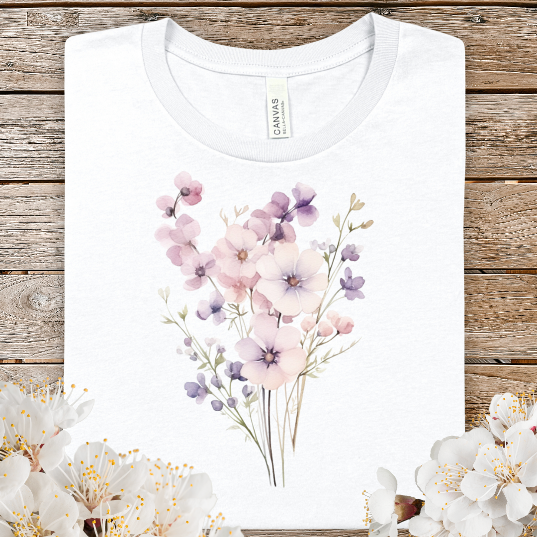 Spring Floral Watercolor Bouquet Tee