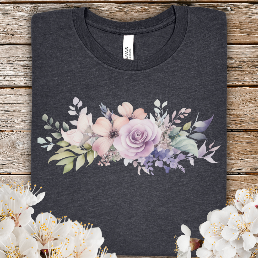 Spring Floral Watercolor Bouquet T‑Shirt
