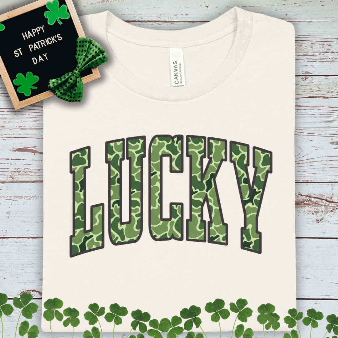 Lucky Camo T-Shirt — St. Patrick’s Day Green Luck Tee