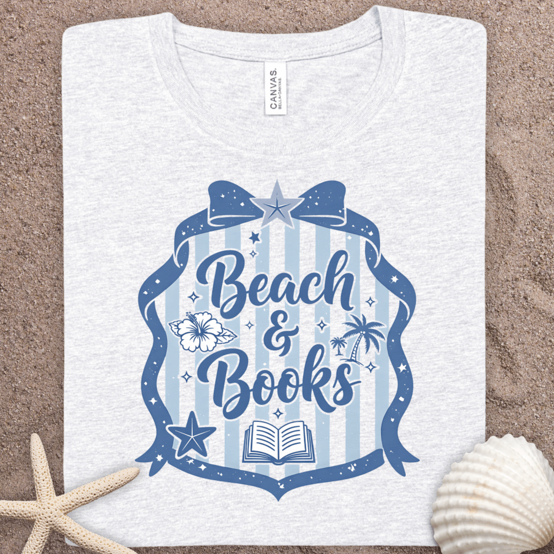 Beach & Books T-Shirt — Nautical Summer Reading Tee