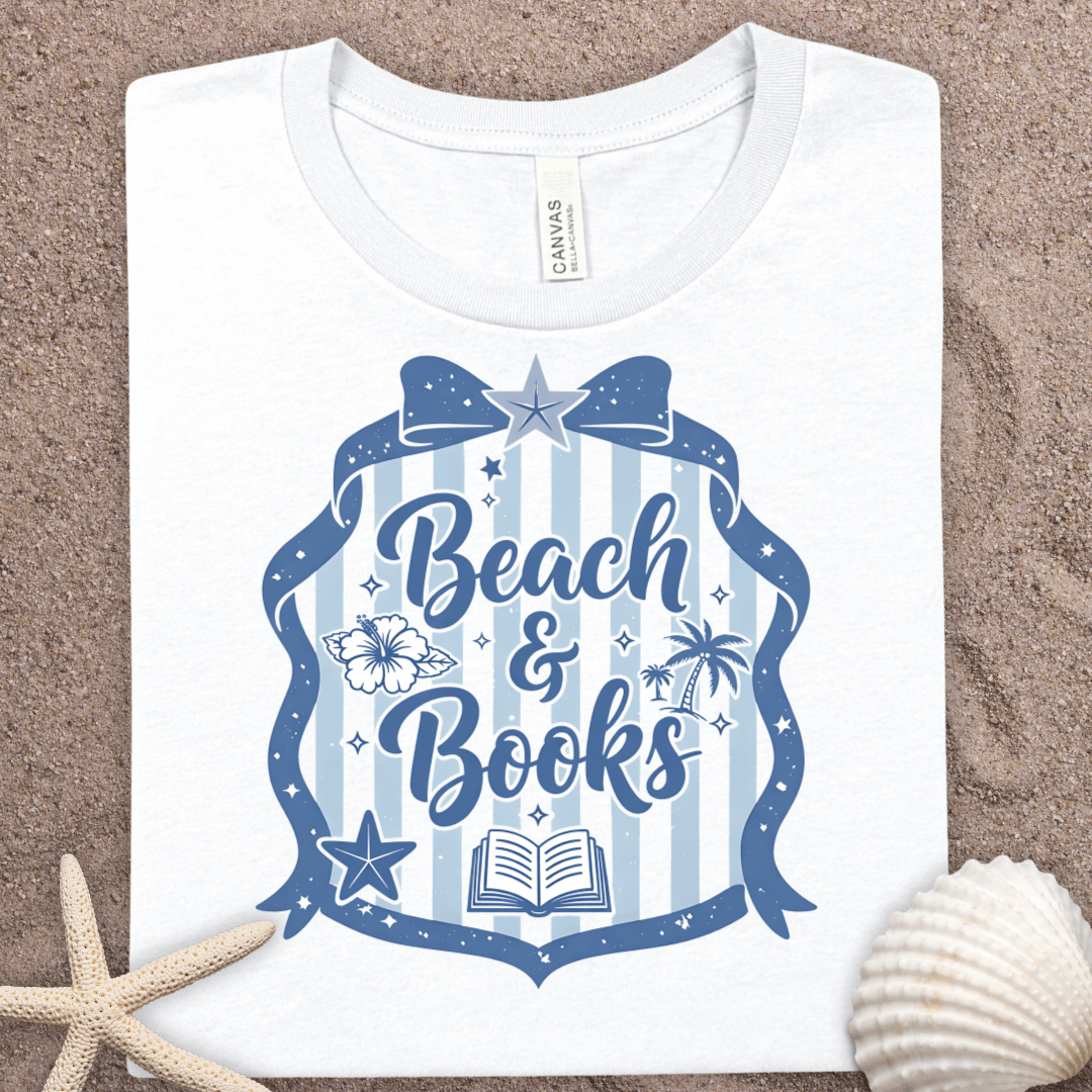 Beach & Books T-Shirt — Nautical Summer Reading Tee