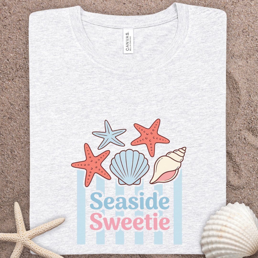 Seaside Sweetie Tee — Cute Beach Shells & Starfish Summer Shirt