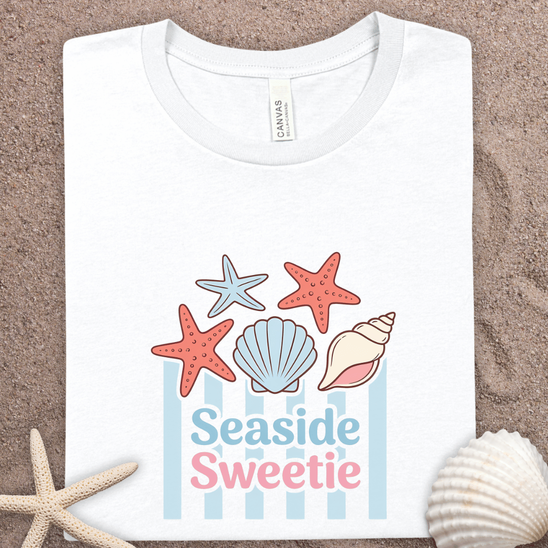 Seaside Sweetie Tee — Cute Beach Shells & Starfish Summer Shirt