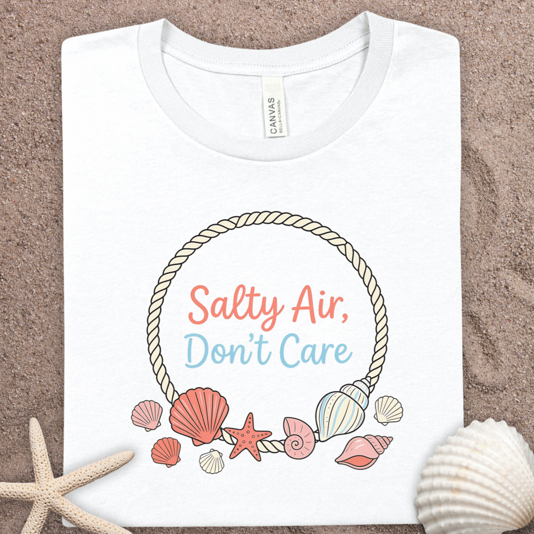 Salty Air Don't Care Summer Beach Tee