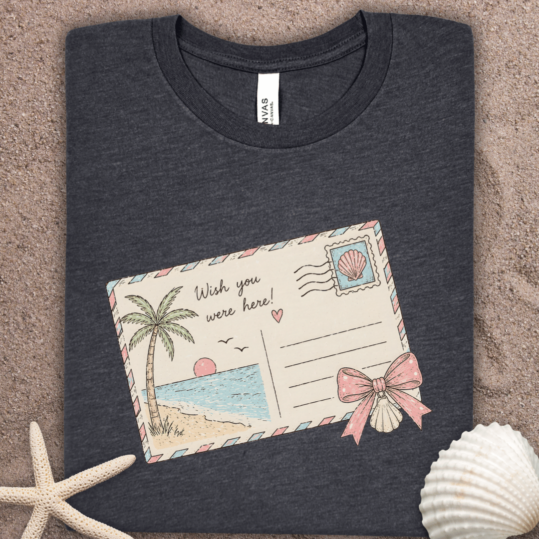 Postcard from Paradise T‑Shirt — 'Wish You Were Here' Beach Tee