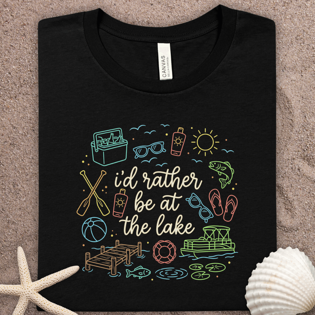Lake Life Summer Tee – "I'd Rather Be at the Lake" Graphic T-Shirt
