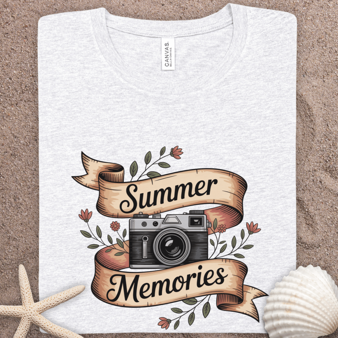 Summer Memories T‑Shirt — Vintage Camera Graphic Tee