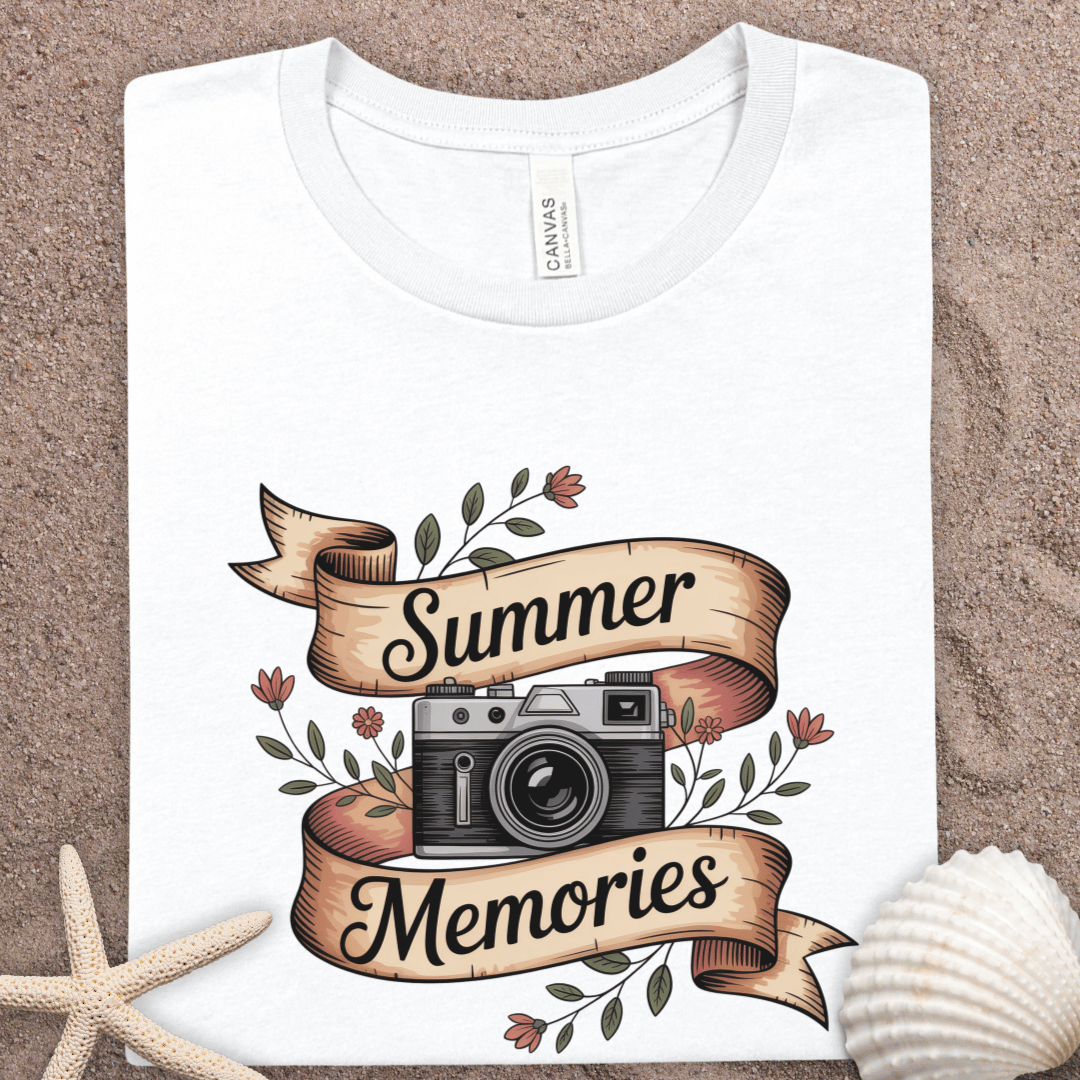 Summer Memories T‑Shirt — Vintage Camera Graphic Tee