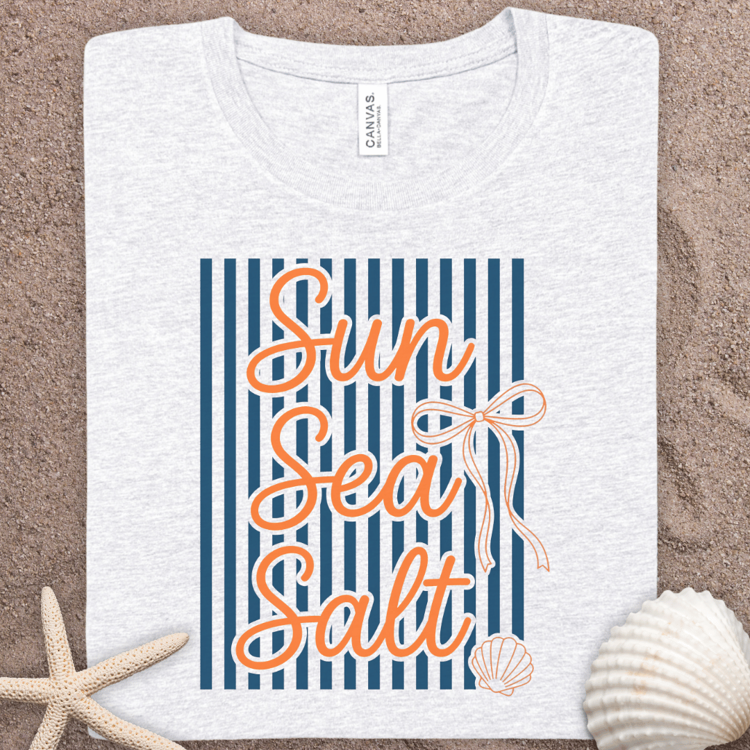 Sun Sea Salt Tee — Nautical Striped Summer Shirt