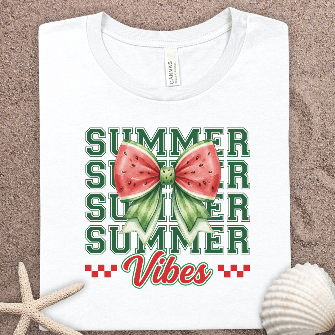 Watermelon Bow "Summer Summer Summer Vibes" Tee