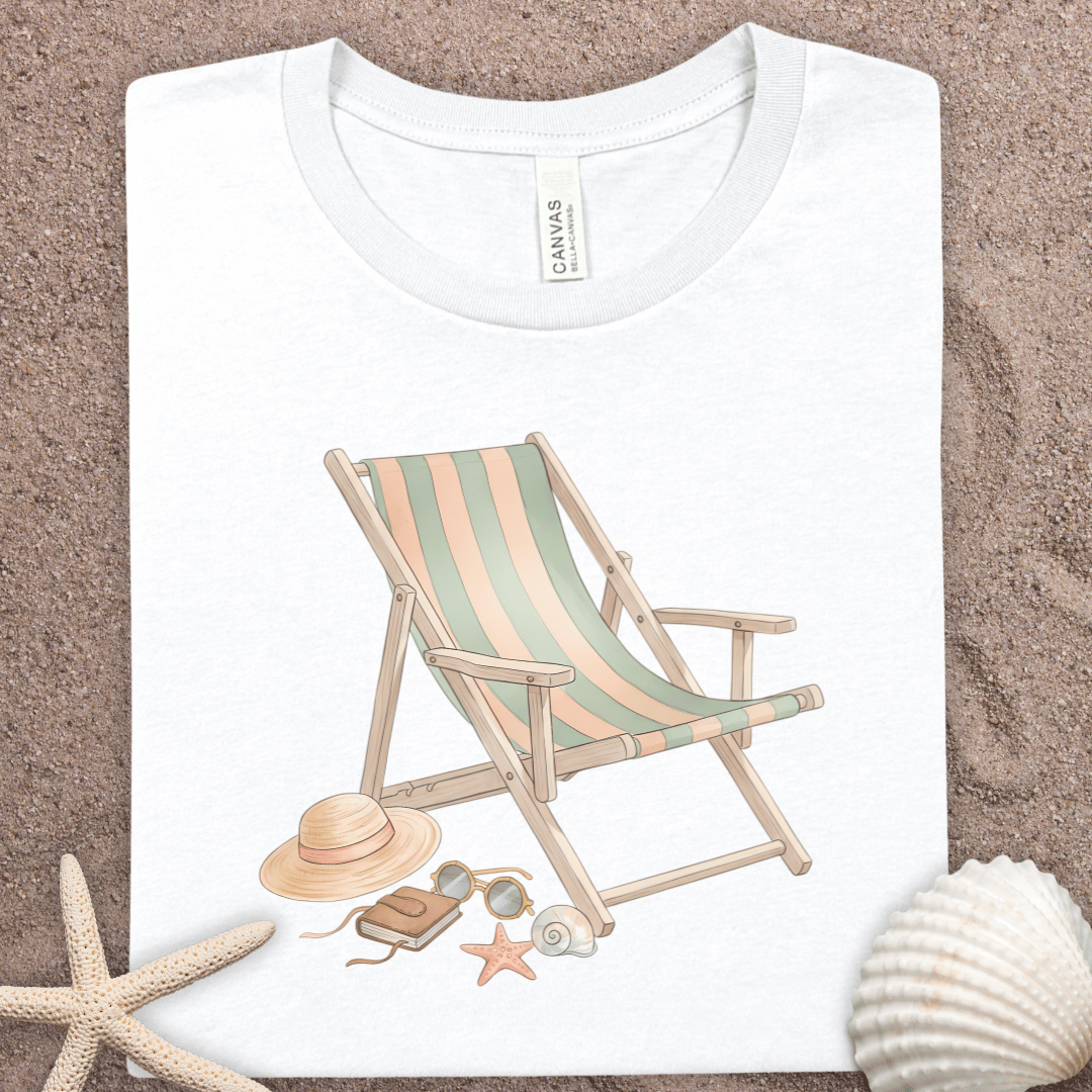 Beach Chair Graphic Tee – Summer Vacation Shirt
