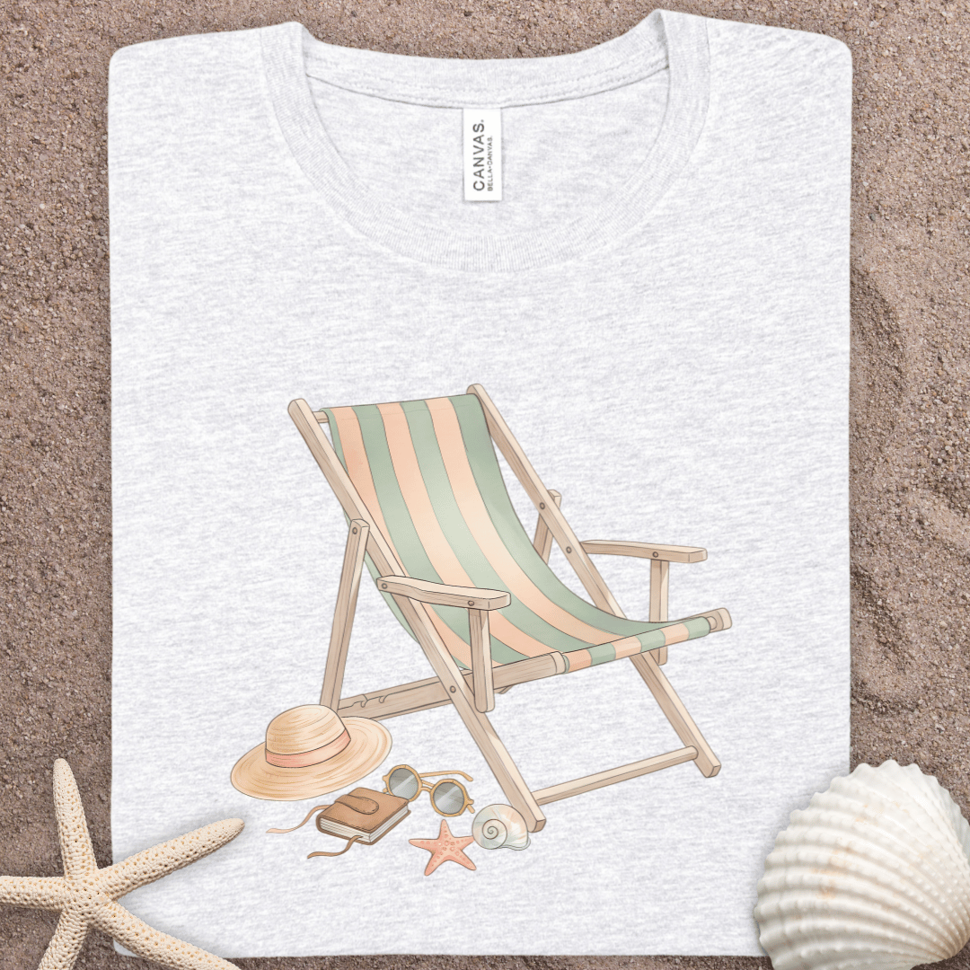 Beach Chair Graphic Tee – Summer Vacation Shirt