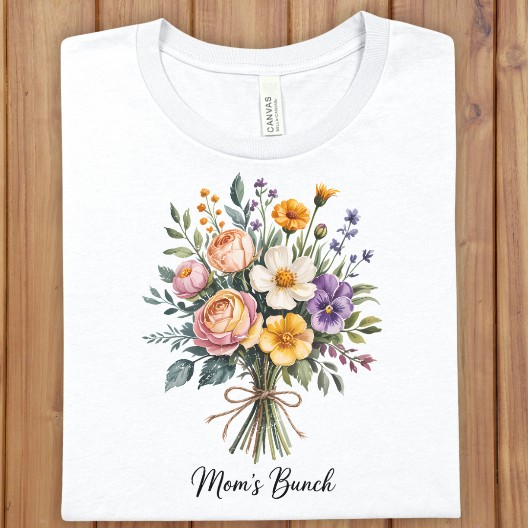 Floral "Mom's Brunch" T-Shirt — Bouquet Mother's Day Tee
