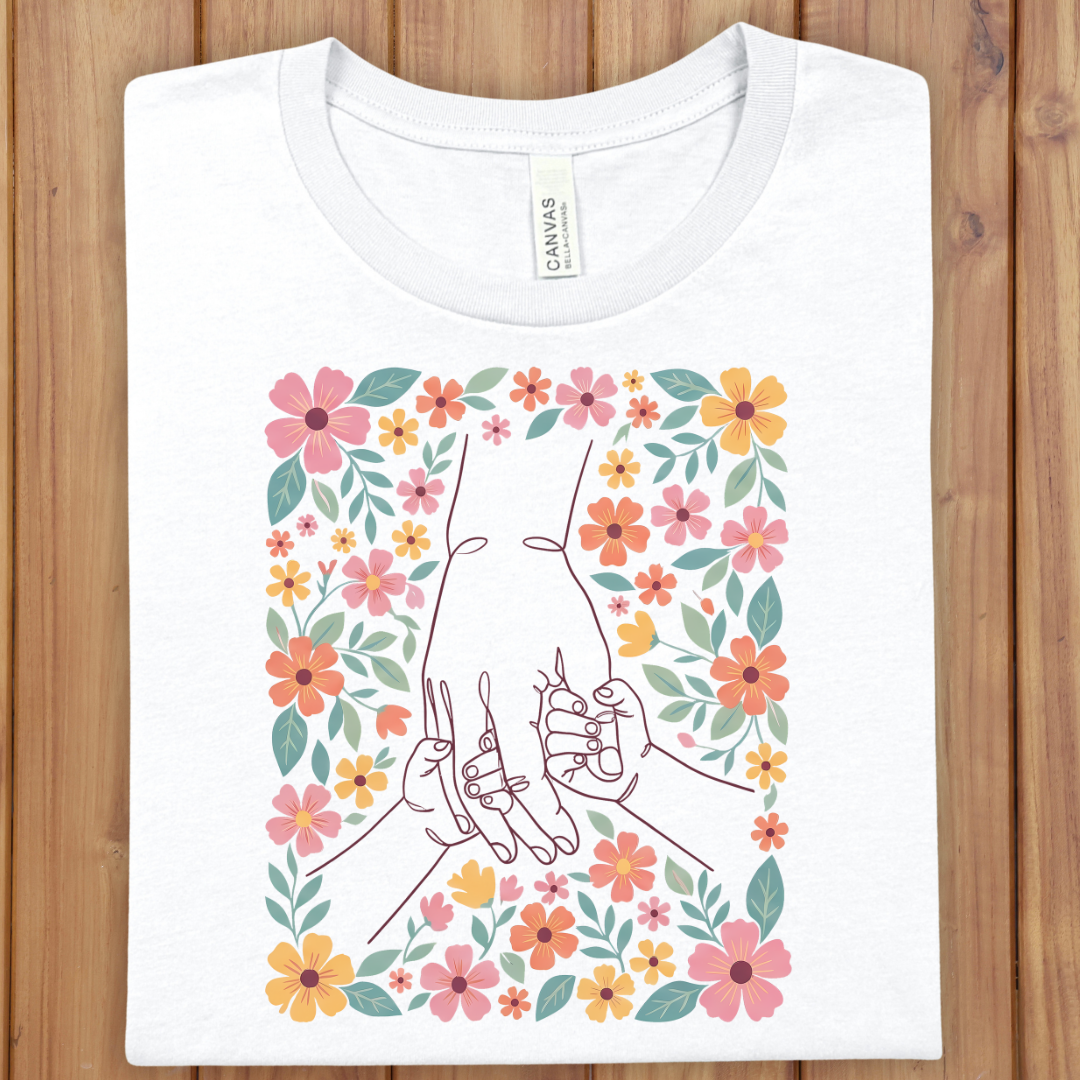 Floral Mother & Two Children Keepsake Tee - Mother's Day