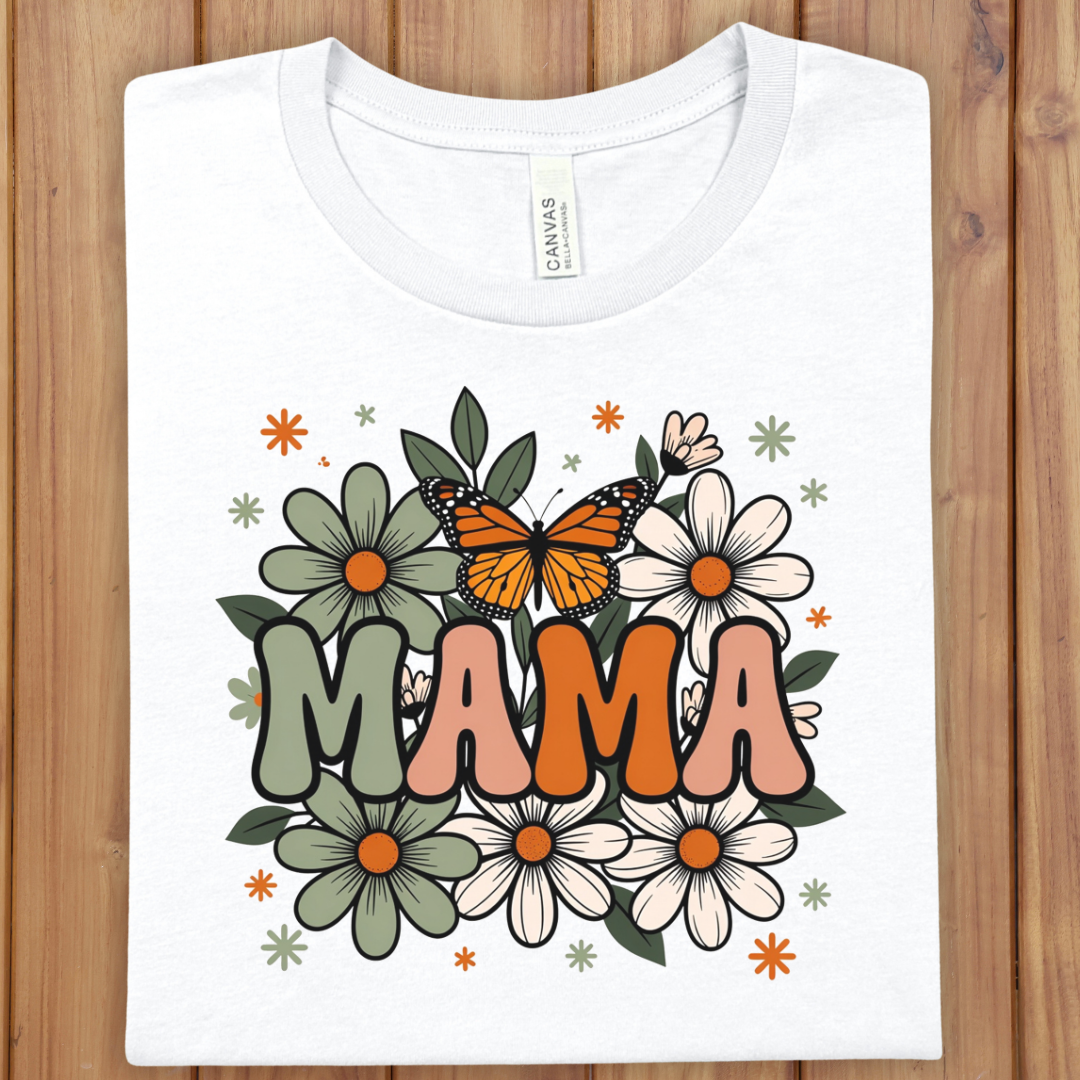 Floral Mama T-Shirt — Mother's Day Floral Mom Tee
