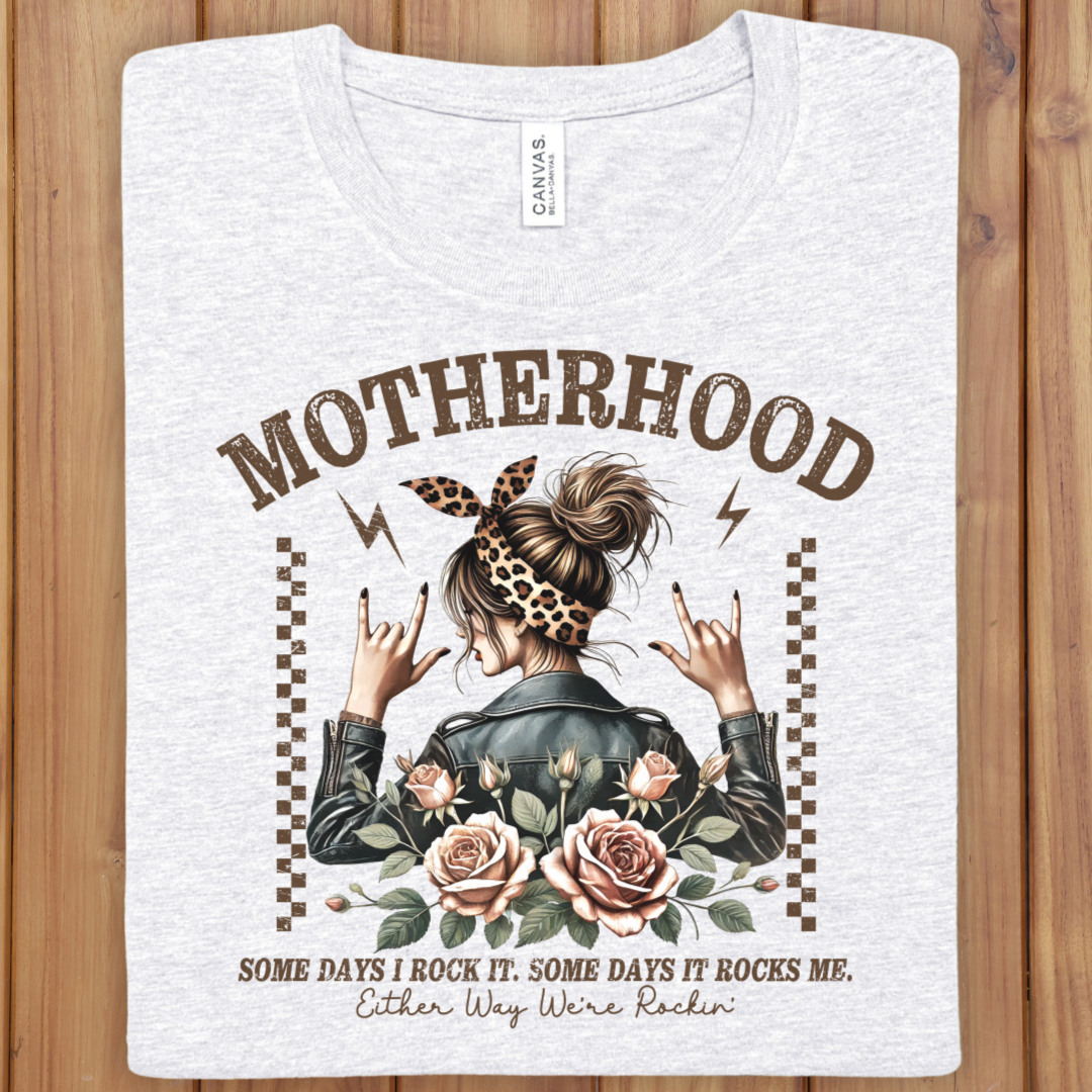 Motherhood Tee — Mom Life Graphic T-Shirt